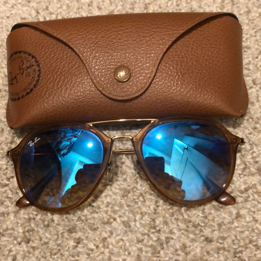Ray bans with blue flash lenses